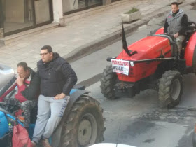 Μεγάλη πορεία από τρακτέρ στο κέντρο της Έδεσσας